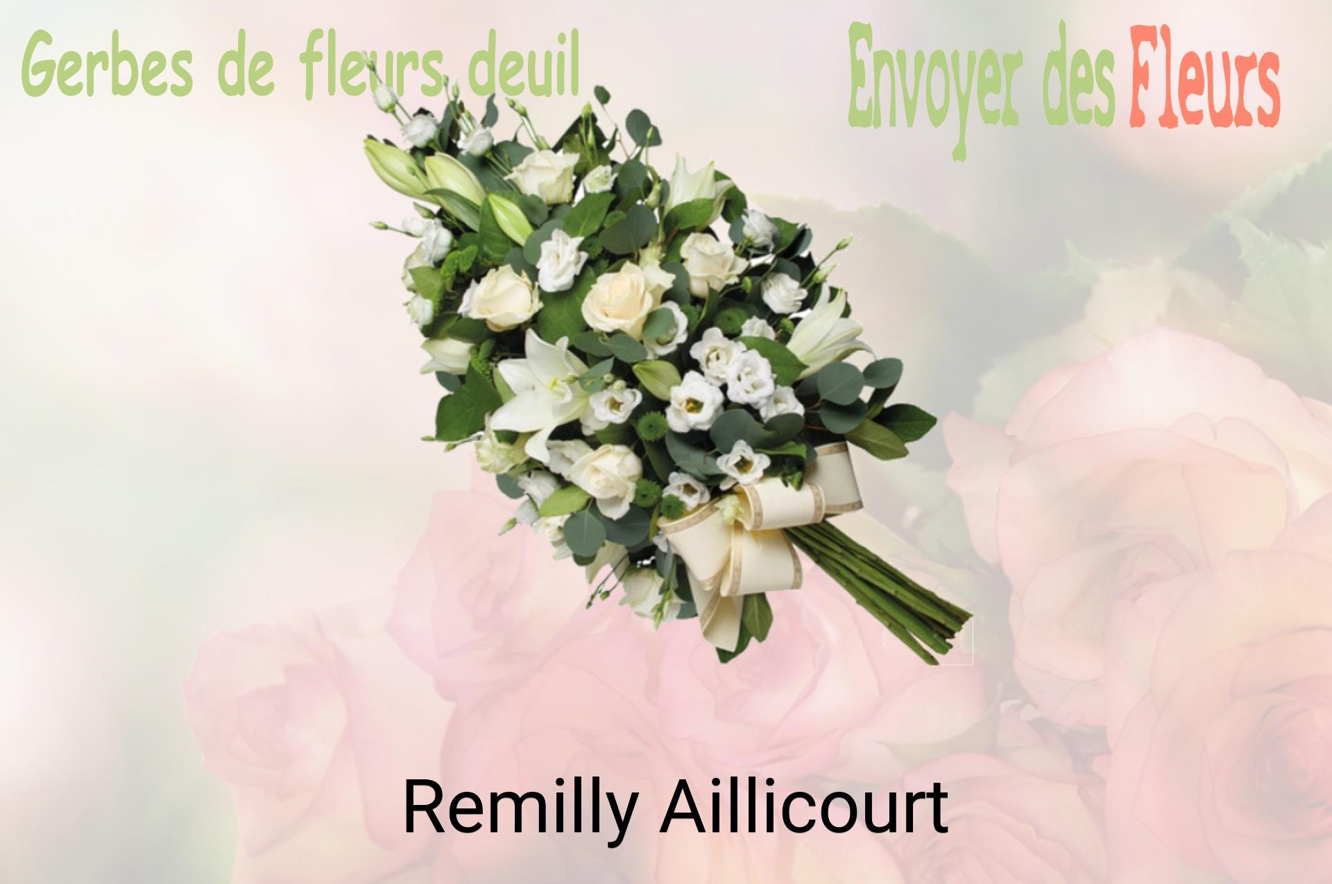Gerbe de fleurs de deuil livrée à Remilly-Aillicourt